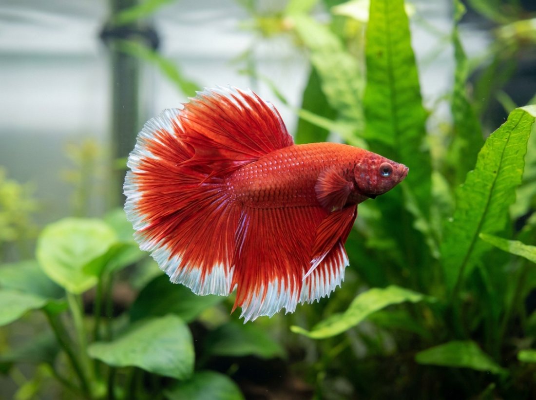 Halfmoon Betta male, vermilion butterfly, F3