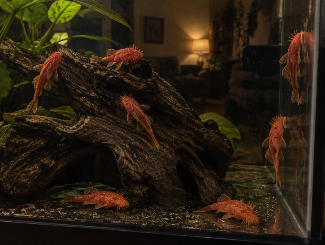 Bristlenose Pleco, super red, young adults